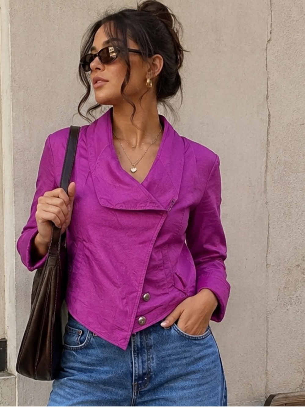 NWT Vintage Design Today’s Hot Fuchsia Pink 80’s Jacket